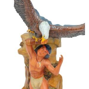 Southwestern Native American Style Indian Eagle Whitewater Ceramic Vintage 15"